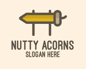 Long Acorn Nut logo design