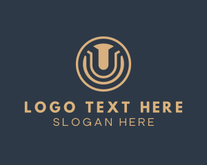 Shape - Modern Circle Shape Business Letter U logo design