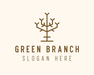 Simple Tree Branch logo design