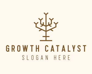 Simple Tree Branch logo design