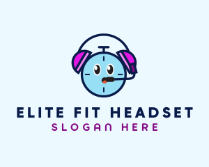 Alarm Clock Headset logo design