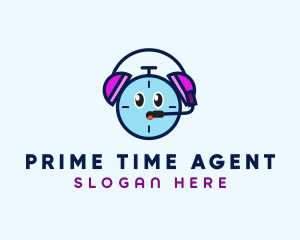 Alarm Clock Headset logo design