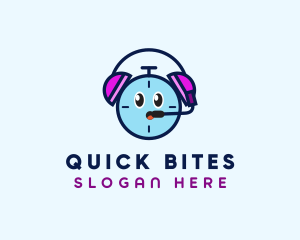 Alarm Clock Headset logo design