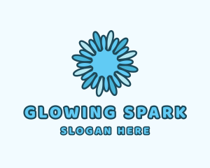 Ice Snowflake Flower logo