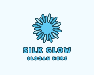 Ice Snowflake Flower logo design
