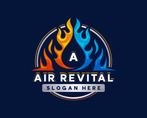 Ventilation Hvac Air Condtion logo design