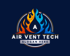 Ventilation Hvac Air Condtion logo design