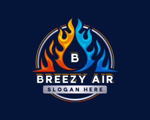 Ventilation Hvac Air Condtion logo design