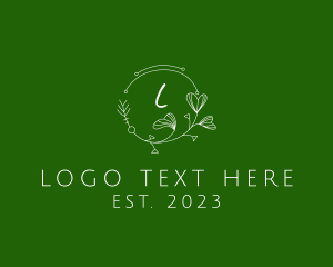 Elegant Flower Wreath logo