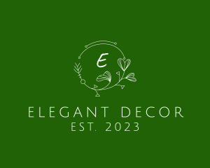 Elegant Flower Wreath logo design