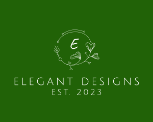 Elegant Flower Wreath logo design