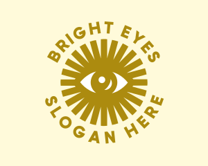 Gold Sun Eye logo design