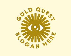 Gold Sun Eye logo design