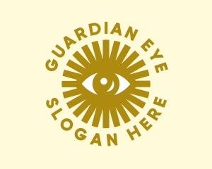 Gold Sun Eye logo design