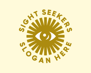 Gold Sun Eye logo design