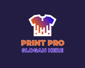 Shirt Drip Print logo design