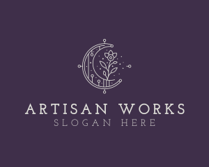 Artisanal Flower Moon logo design