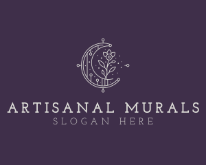 Artisanal Flower Moon logo design