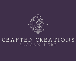 Artisanal Flower Moon logo design