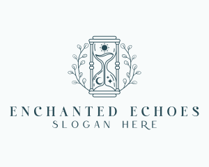 Enchanted Hourglass Wreath logo design