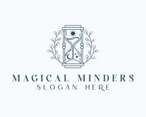 Enchanted Hourglass Wreath logo design