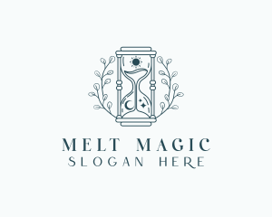 Enchanted Hourglass Wreath logo design