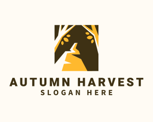 Autumn Mountain Scene logo design