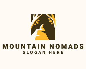 Autumn Mountain Scene logo design