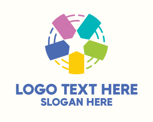 Sell - Colorful Price Tag Star logo design
