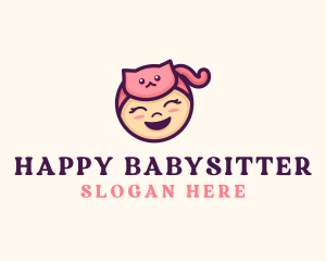 Girl Cat Nursery logo design