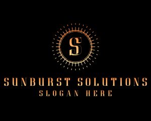 Hippie Sunrays Gradient logo design