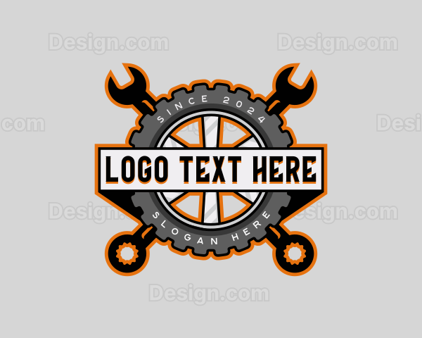 Wrench Tire Mechanic Logo