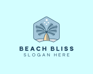 Tropical Oasis Coconut Tree logo design