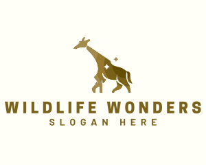 Giraffe Wildlife Animal logo design