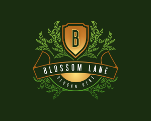 Natural Botanical Shield logo design