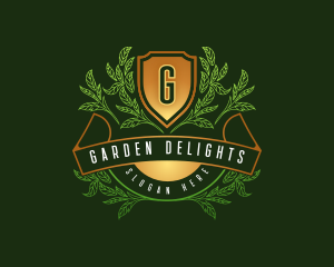 Natural Botanical Shield logo design