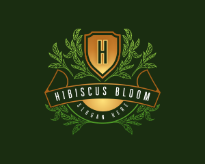 Natural Botanical Shield logo design