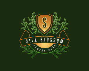 Natural Botanical Shield logo design