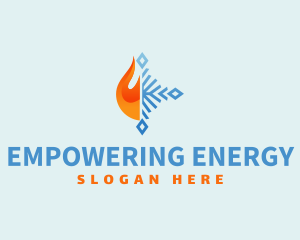 Fire Ice Fuel Energy logo design