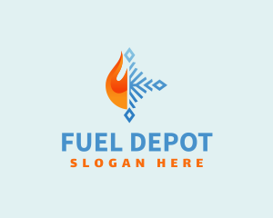 Fire Ice Fuel Energy logo design