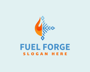 Fire Ice Fuel Energy logo design