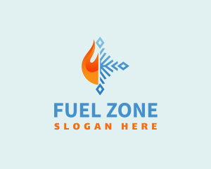 Fire Ice Fuel Energy logo design