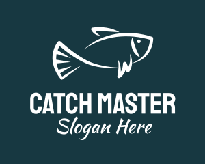 Carp Fishing Sketch logo