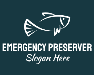 Carp Fishing Sketch logo design