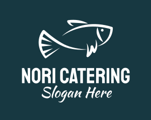 Carp Fishing Sketch logo design