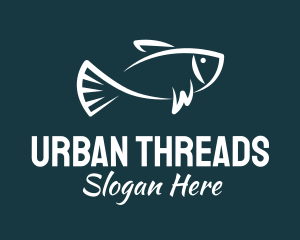 Carp Fishing Sketch logo design