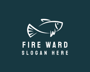 Carp Fishing Sketch logo design