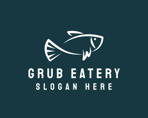 Carp Fishing Sketch logo design