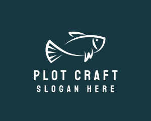 Carp Fishing Sketch logo design