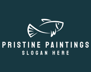 Carp Fishing Sketch logo design